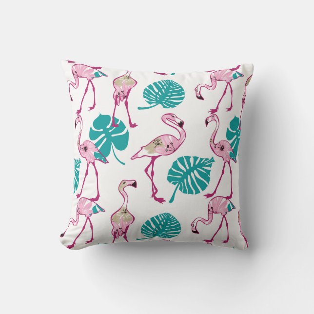 Coussin Flamants roses roses (Recto)