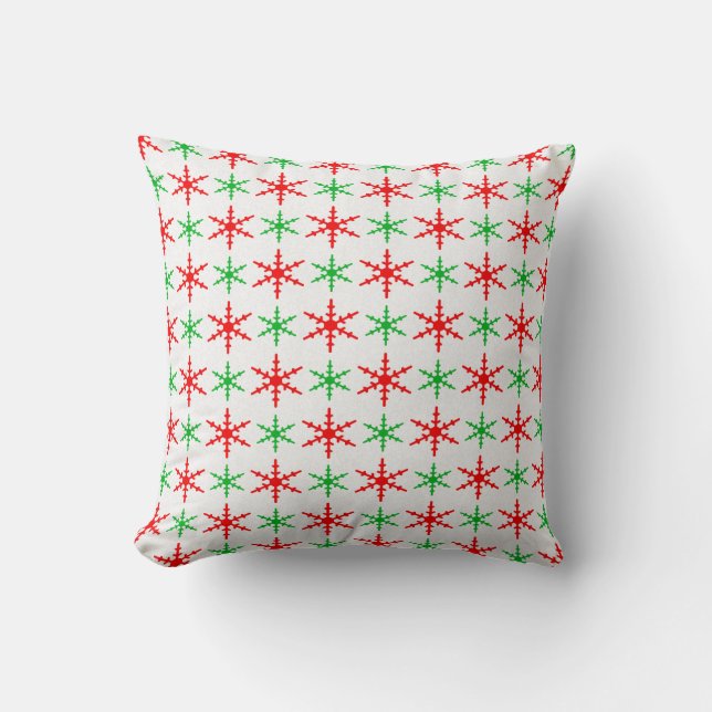 Coussin Flambeaux rouges et verts de Noël (Recto)