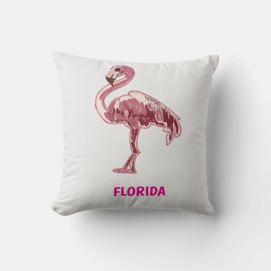 Coussin Flamingo gemalter pinker Flamingo  (Recto)