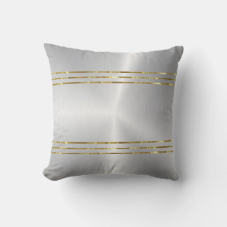 Coussin Flamme brillant argent et or arrière - plan métall