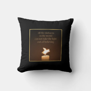 Coussin flamme de bougie de cochon volant