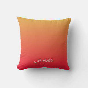 Coussin Flamme personnalisée rouge et jaune ombre