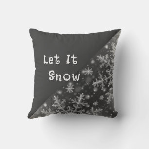 Coussin Flammes de neige / Coeurs / Laisser neiger