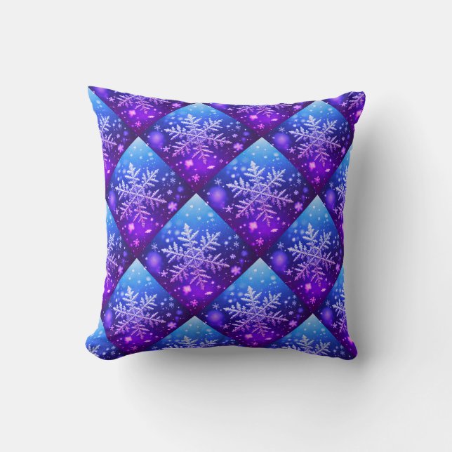 Coussin Flammes de neige / Nuit d'hiver / Miami (Recto)