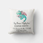 Coussin Flammes minuscules personnalisées, Puissant Dragon (Recto)