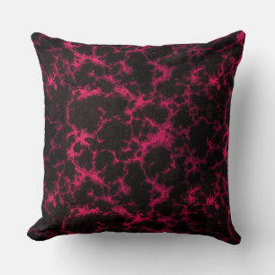 Coussin Flammes vives tachetées rose et noir