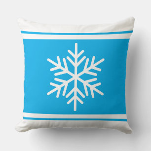 Coussin Fléau de neige nordique sport Azure Blue White Str