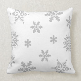 Coussin Fléaux de neige gris tombant