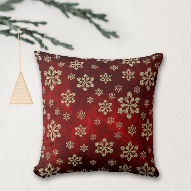 Coussin Flèche de neige rouge brillante (Créateur téléchargé)
