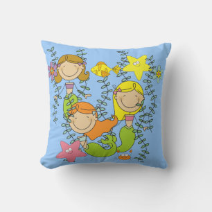 Coussin Flèche de sirènes de la figure de bâton