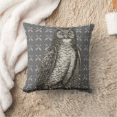 Coussin Flèche Motif Nouveau bébé Garçon Chambre Grey Owl (Couverture)