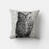 Coussin Flèche Motif Nouveau bébé Garçon Chambre Grey Owl (Recto)