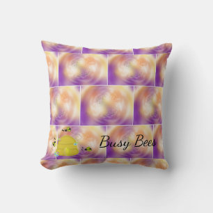 Coussin Flèche multicolore des abeilles occupées