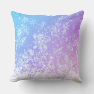 Coussin Flèche-neige du coucher de soleil d'hiver