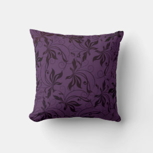 Coussin Flèche noire violette profonde