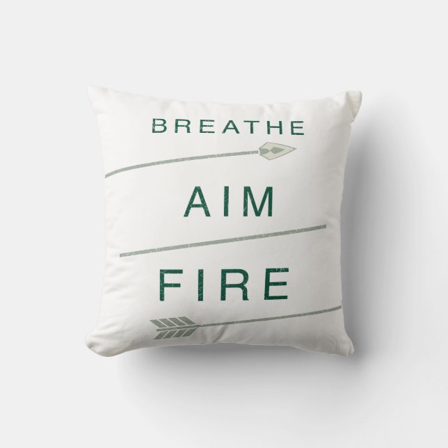 Coussin Flèche | Respirer Viser Tirer (Recto)