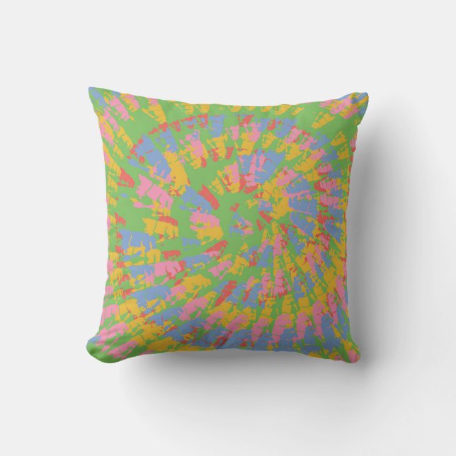 Coussin Flèche spirale colorée (Recto)