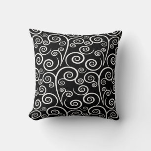 Coussin Flèches blanches sur noir