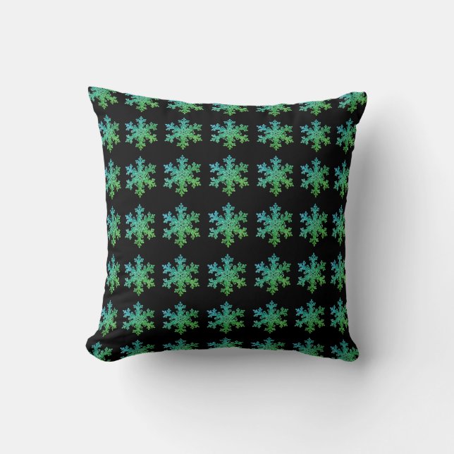 Coussin Flèches de neige verte (Recto)