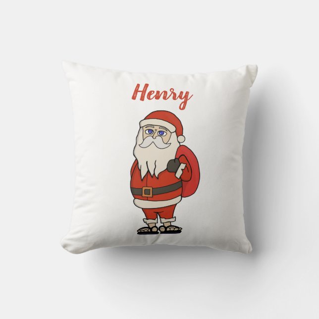 Coussin Flèches de Noël du Père Noël sur mesure (Recto)