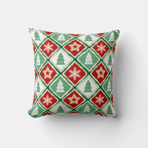 Coussin Flèches de Noël et arbres de Noël