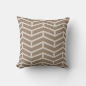 Coussin Flèches franches contre les flèches Chevron Brown  (Recto)