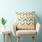 Coussin Flèches rétro Chevron Orange Or Turquoise (Chaise)