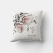 Coussin Fleur 3D Blush Blanc (Verso)