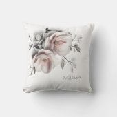 Coussin Fleur 3D Blush Blanc (Recto)