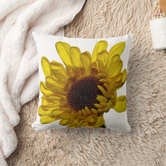 Coussin Fleur Abstraite Jaune Doré Cadeau Favori (Couverture)