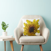 Coussin Fleur Abstraite Jaune Doré Fleur Cadeau Favor (Chaise)