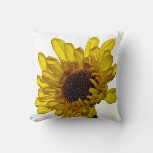 Coussin Fleur Abstraite Jaune Doré Fleur Cadeau Favor (Recto)