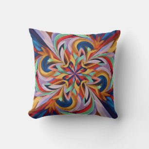 Coussin Fleur Abstraite vive - Mur d'art coloré