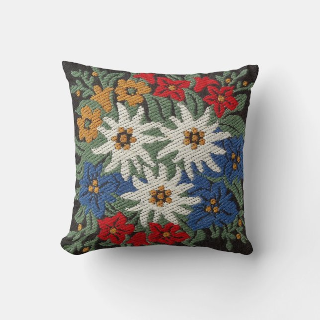 Coussin Fleur alpine suisse Edelweiss (Recto)