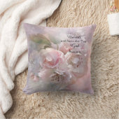 Coussin Fleur apaisante avec message biblique Cushion (Couverture)