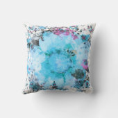 Coussin Fleur aquarelle - Bleue (Verso)