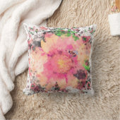 Coussin Fleur aquarelle - pêche (Couverture)