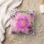Coussin Fleur aquarelle - Rose (Couverture)