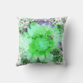 Coussin Fleur aquarelle - Vert (Verso)