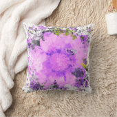 Coussin Fleur aquarelle - Violet  (Couverture)