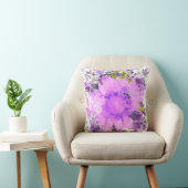 Coussin Fleur aquarelle - Violet  (Chaise)
