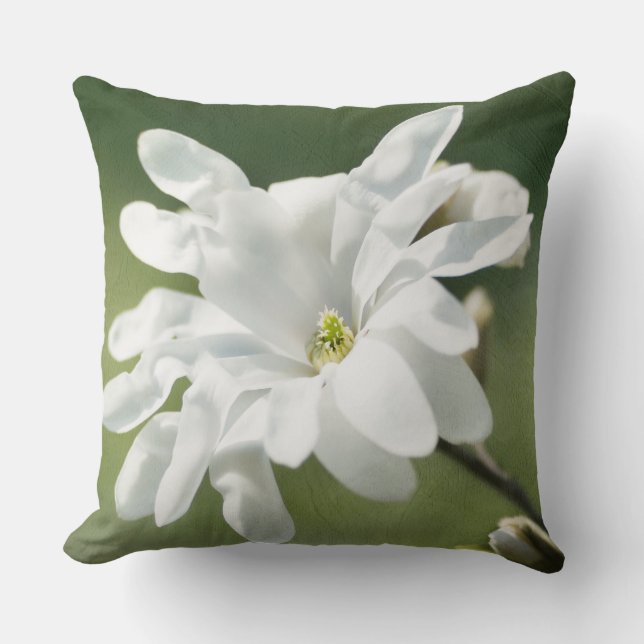 Coussin Fleur blanche de Magnolia (Recto)