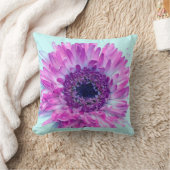 Coussin Fleur bleu violet baby shower (Couverture)