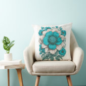 Coussin Fleur bleue (Chaise)