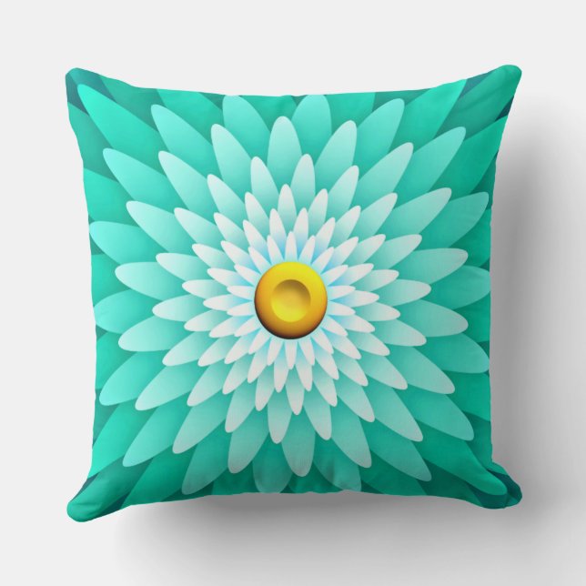 Coussin Fleur bleue Mandala-68566 (Verso)