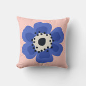 Coussin Fleur bleue rose (Recto)