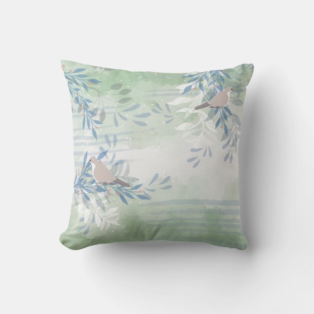 Coussin Fleur botanique abstraite moderne tendance (Recto)