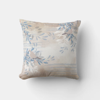 Coussin Fleur botanique abstraite moderne tendance
