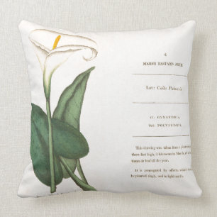 Coussin Fleur botanique de zantedeschia florale