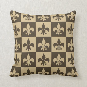 Coussin Fleur Brown de lis